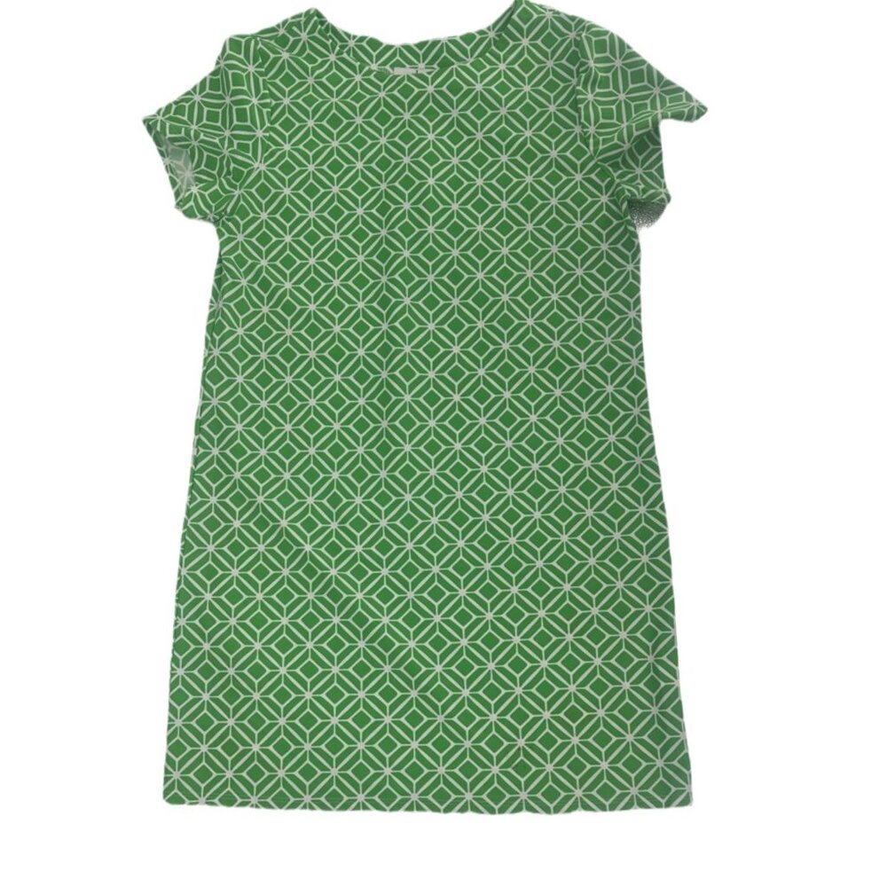 Jude Connally Green Geometric Print Mini Dress Size L (Fits Small) - Picture 2 of 6